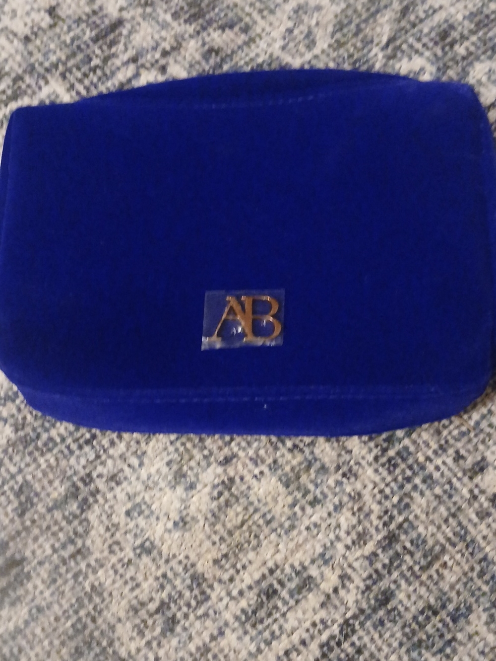 AUGUSTINUS BADER Velvet Travel MAKEUP Case - Royal Blue